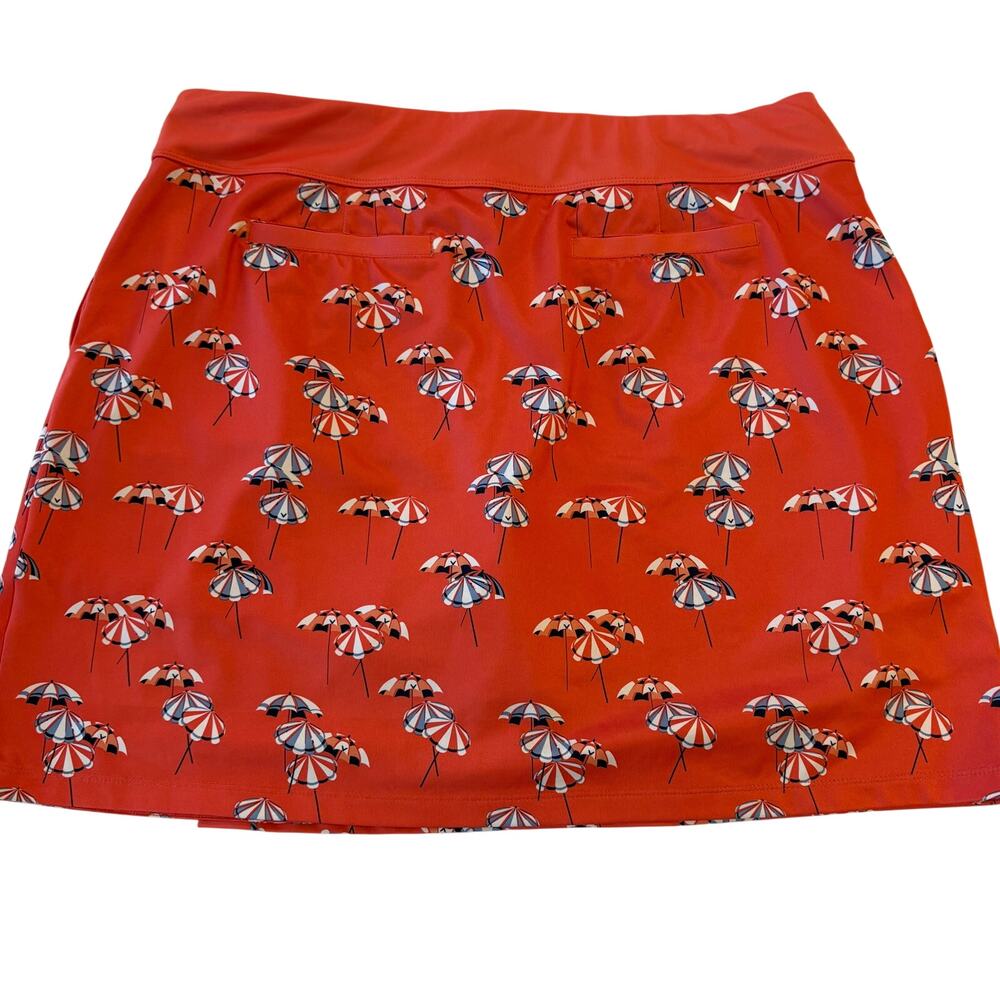 Callaway Women's Golf Skort Umbrella Print Opti-Dry TrueSculpt Faux Wrap XL - Picture 2 of 9